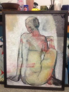 one of my paintings (untitled) from the Yoga series