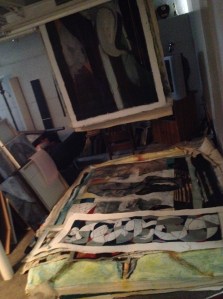 The stack of paintings sitting in my basement waiting for me to show them.