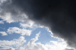 A black cloud moving in. 