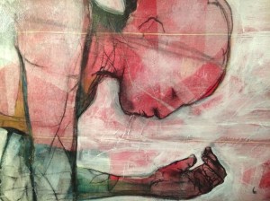 A detail from my painting, An Instrument of Peace