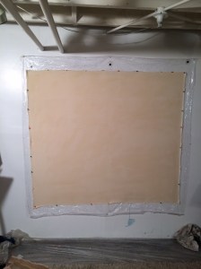 a new canvas, stretched and ready for gesso.