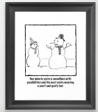 Flawed Snowman FRAMED PRINT