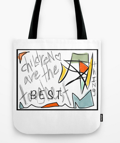 TwoArtists childrenAre TOTE BAG
