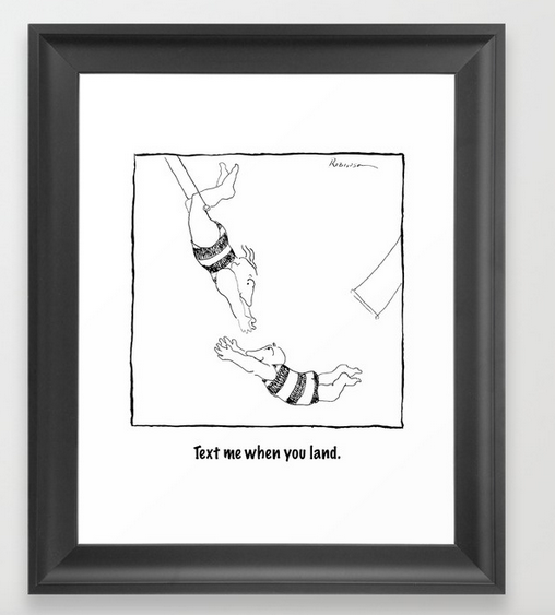 Acrobats framed print copy