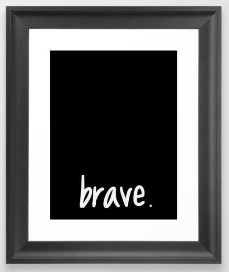 brave framed art print