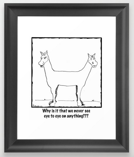 NeverSeeEyeToEye FRAMED PRINT copy