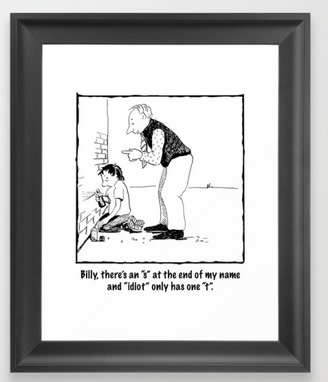 idiot FRAMED PRINT copy