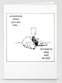 lost sit still Chicken CARD copy