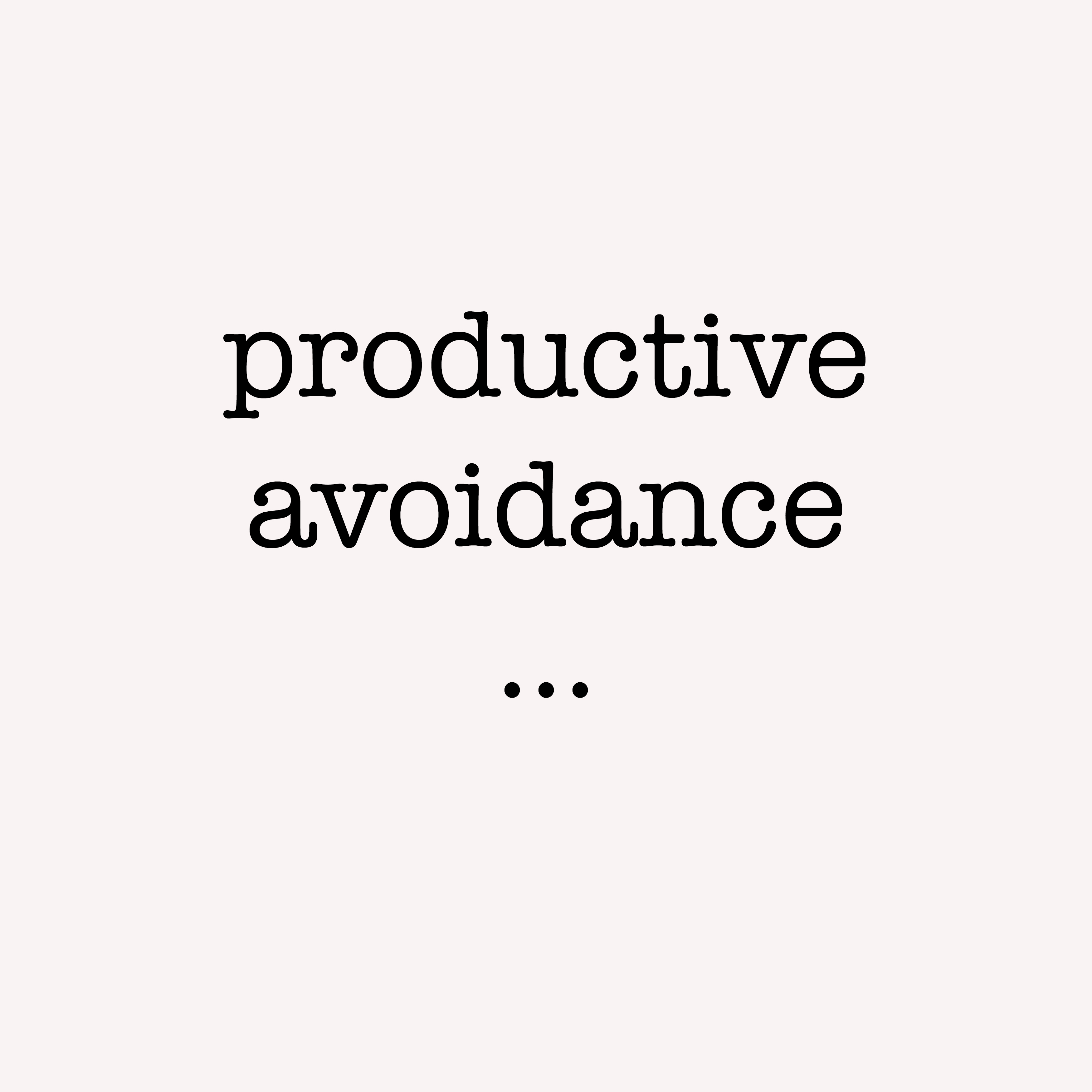 productive avoidance box copy