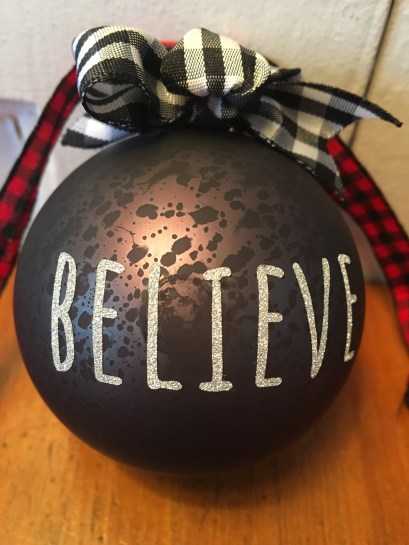 believe ornament copy
