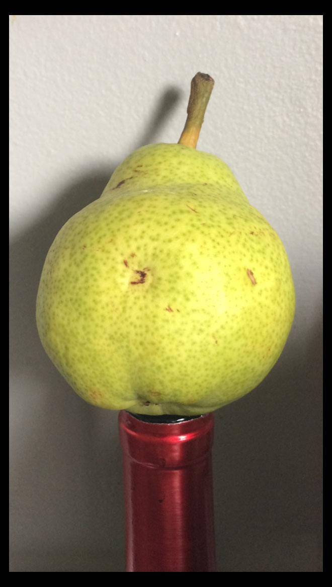 pear on wine bottle copy